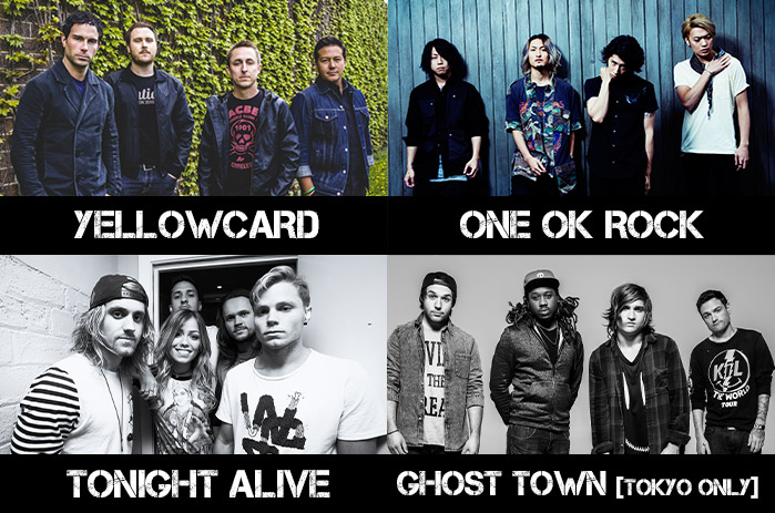 ellowcard / ONE OK ROCK / Tonight Alive / Ghost Town[Tokyo only]