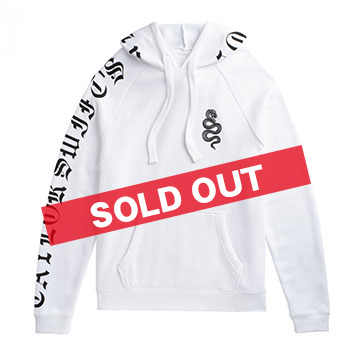 WHITE TOUR HOODIE w/ SNAKE DESIGN